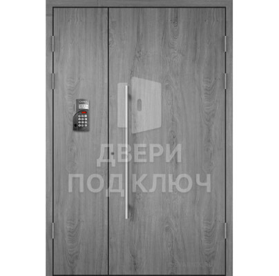 Подъездная дверь с кодовым замком и отделкой МДФ ДПК-13779